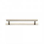 M Marcus Heritage Brass Hexagonal Design Cabinet Pull with Plate 128mm Centre to Centre